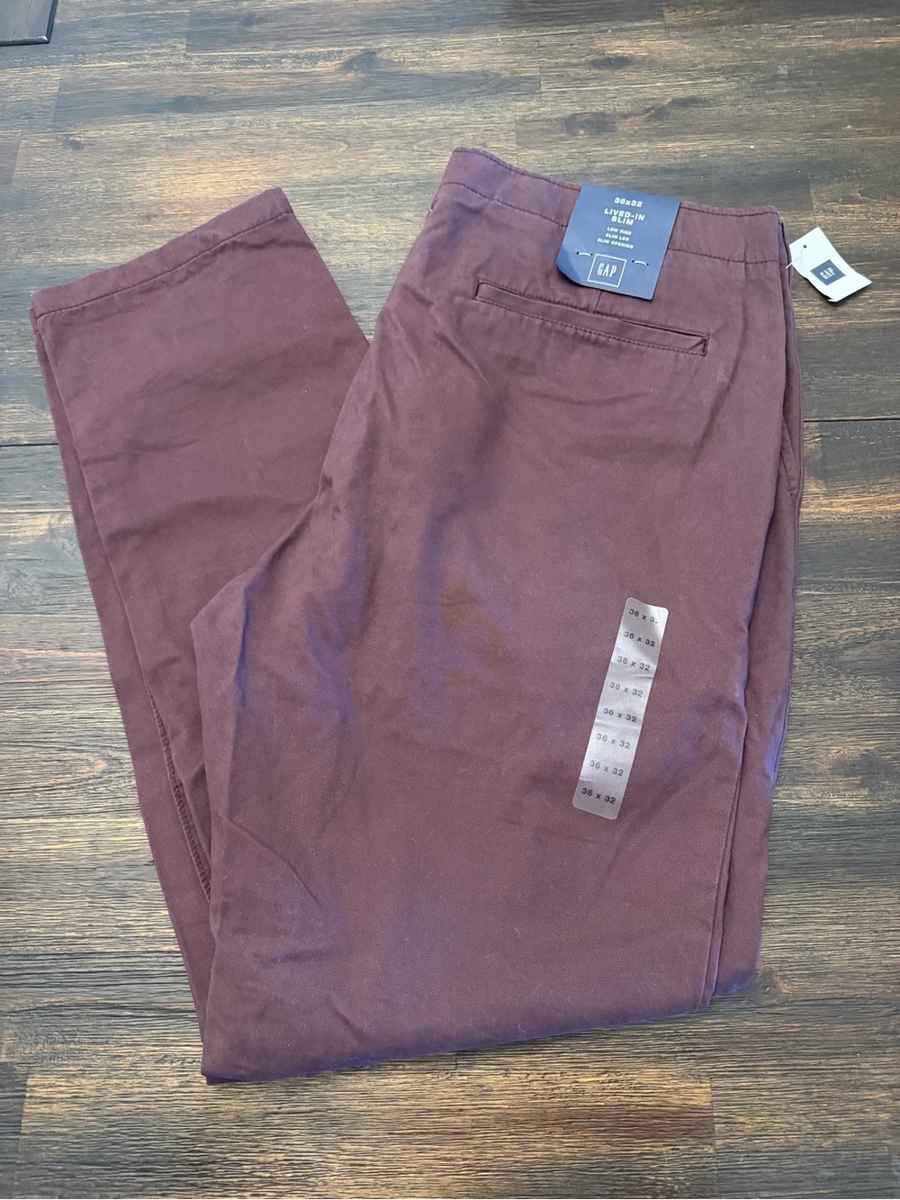 GAP Men's Burgundy Chino Pants